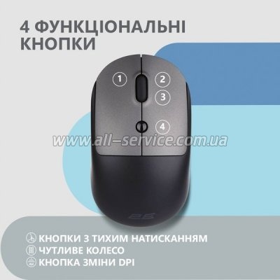  2E MF218 Silent Wireless/Bluetooth Black/Grey (2E-MF218WBG)
