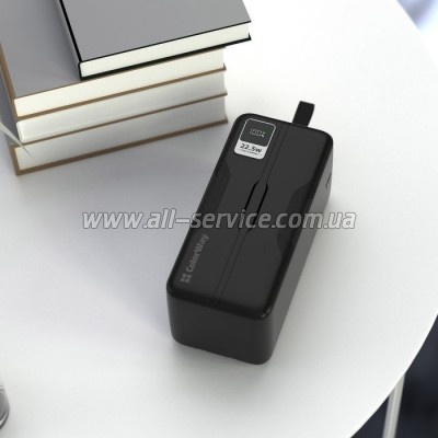  ColorWay 50000 mAh PD, QC3.0 Digital Display, Black (CW-PB500LPC5BK-PDD)