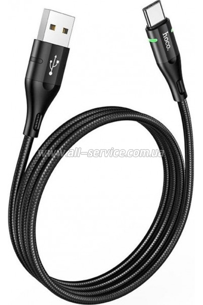 ���� ������ USB 2.0 AM to USB-C 1.2m 3A nylon U93 black HOCO (6931474732170)