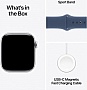 - Apple Watch Series 10 GPS 42mm Silver Aluminium Case with Denim Sport Band - M/L (MWWC3QH/A)