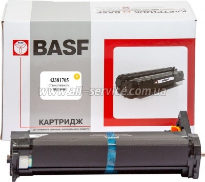 ����-�������� BASF OKI C5600/ C5700 ������ 43381705 Yellow (BASF-DR-43381705)