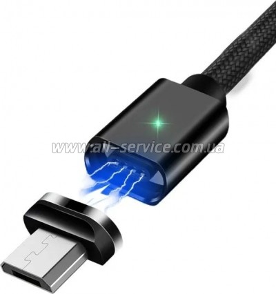 ���� ������ USB 2.0 AM to Micro 5P 1.0m Magnetic black Essager (EXCCXM-ML01)