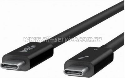 ���� ������ USB-C to USB-C 2.0m Thunderbolt 4 40Gbps 100w black Belkin (INZ002BT2MBK)
