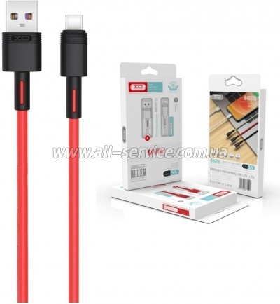 ���� ������ USB 2.0 AM to Micro 5P 1.0m 5A red XO (NB166-M-1-RD)