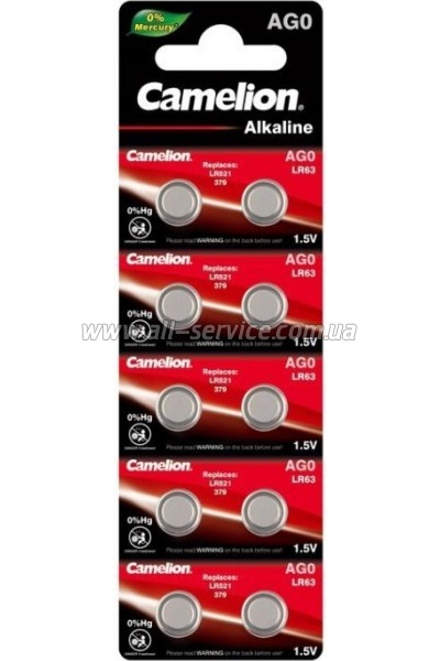  AG0 / LR521 / LR63 Alkaline * 10 Camelion (AG0-BP10)