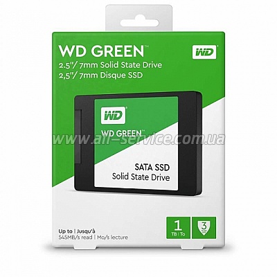 SSD  2.5" WD Green 1TB SATA TLC (WDS100T2G0A)