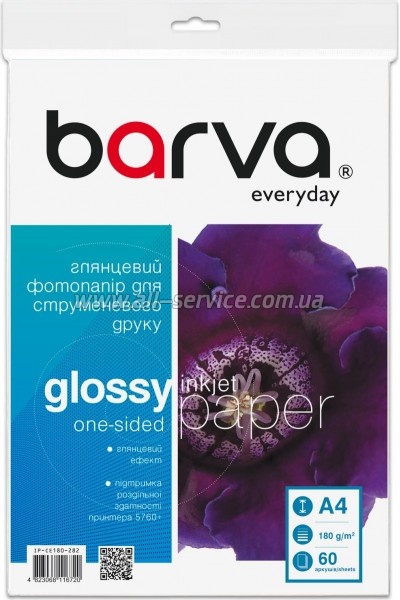 ���������� Barva Everyday Glossy 180�/� A4 60� (IP-CE180-282)