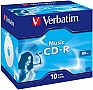���� Verbatim CD-R 700Mb 16x Jewel Case 10 Pack Music (43365)