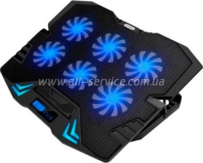    IceCoorel 10-17", 6*70mm 1800 RPM, 2*USB, + LCD, 365*297*30mm, Black (K8)