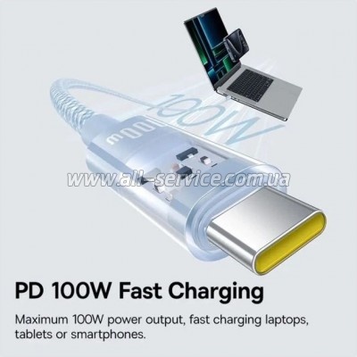 ���� ������ USB-C to USB-C 1.0m 100W blue Baseus (1167203)