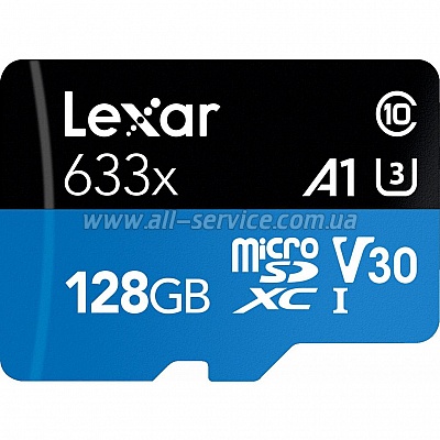   Lexar 128GB microSDXC class 10 UHS-I 633x (LSDMI128BB633A)