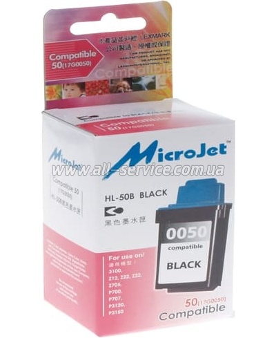 �������� MicroJet �50 Lexmark CJ Z12/ Z22/ Z32 ������ 17G0050 Black (HL-50B)