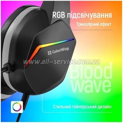 �������� ColorWay Bloodwave LED Black (CW-HPG01BK)