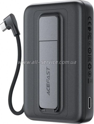 ������� ������������� Acefast Magnetic Wireless 10000mAh 22.5W PD Metal Gray (6974316284871)