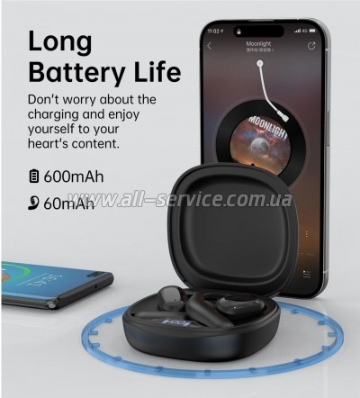 �������� Choetech Open-ear � LED ������� Black (BH-T25-BK)