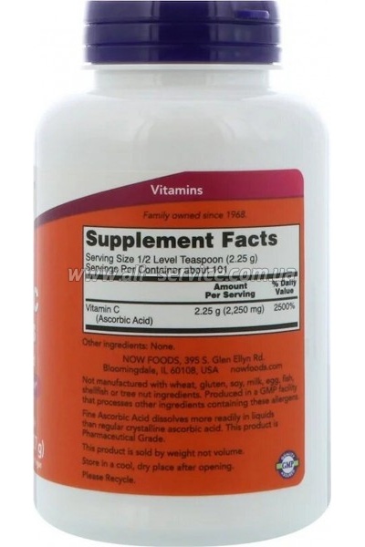 Now Foods  , , Vitamin C Crystals, 8 oz (227 ) (NOW-00790)