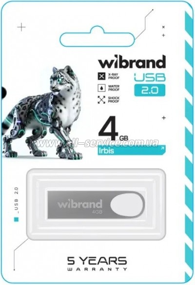  Wibrand 4GB Irbis Silver USB 2.0 (WI2.0/IR4U3S)