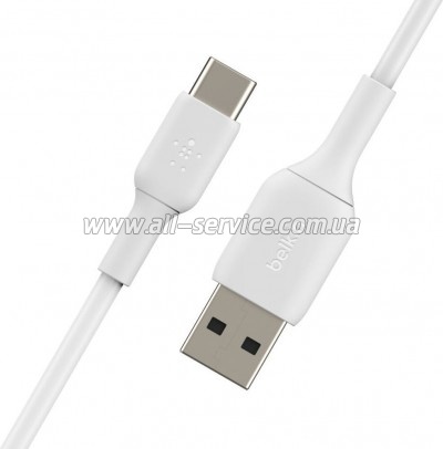 ���� ������ USB 2.0 AM to USB-C 2.0m PVC white Belkin (CAB001BT2MWH)