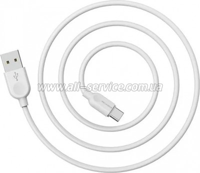 ���� ������ USB 2.0 AM to USB-C 3.0m 2.4A BX14 white BOROFONE (6957531090397)