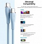 ���� ������ USB-C to USB-C 1.0m USB2.0 100W (20V/5A) Light Blue Silicone Vention (TAWSF)