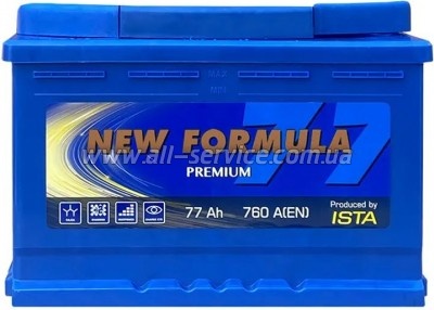 ����������� ������������� NEW FORMULA PREMIUM 77Ah �� (-/+) (760EN) (5772304209)