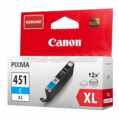  Canon CLI-451C XL Pixma MG5440/ MG6340 Cyan (6473B001)