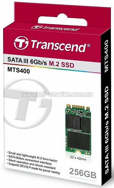 SSD  M.2 Transcend MTS400 256GB 2242 SATA (TS256GMTS400)