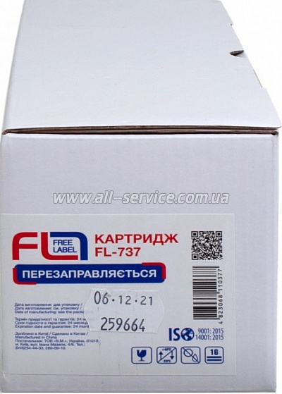 �������� FREE Label Canon MF211/ MF212/ MF216/ MF217/ MF226/ MF229/ ������ Canon 737 (FL-737)