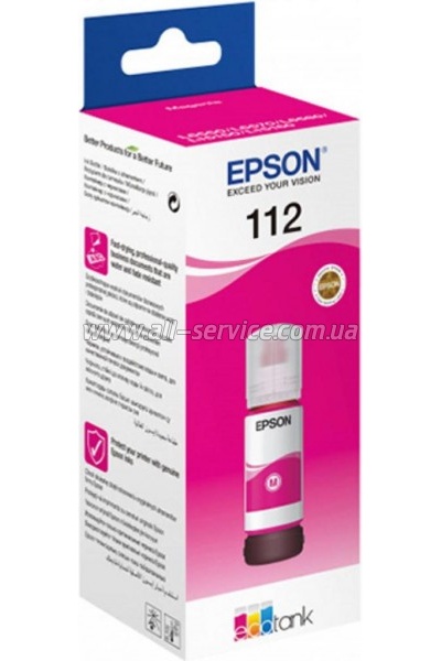 ��������� Epson 112 EcoTank L6550/ L15150 Pigment Magenta (C13T06C34A)