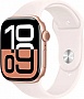 - Apple Watch Series 10 GPS 46mm Rose Gold Aluminium Case with Light Blush Sport Band - S/M (MWWT3QH/A)
