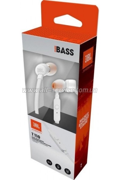  JBL T110 White (T110WHT)