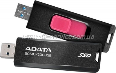 SSD USB 3.2 2TB SD610 ADATA (SC610-2000G-CBK/RD)