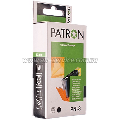 КАРТРИДЖ CANON CLI-8Bk (PN-8) BLACK PATRON КАРТРИДЖ CANON CLI-8Bk (PN-8) BLACK PATRON