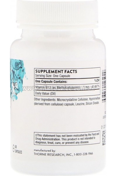  Thorne Research , Methylcobalamin, 1000 , 60  (THR-12502)