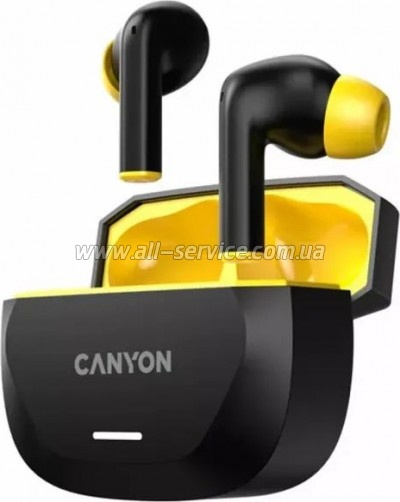  Canyon Hexagon 7 TWS ANC+ENC Wireless Charge Black/Yellow (CNS-TWS7BY)