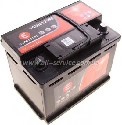 ���������� ������������ EUROREPAR EFB Start-Stop 60Ah 640A R+ (1620012480)