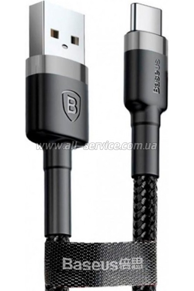 ���� ������ USB 3.1 AM to USB-C 1.0m 3A grey-black Baseus (CATKLF-BG1)