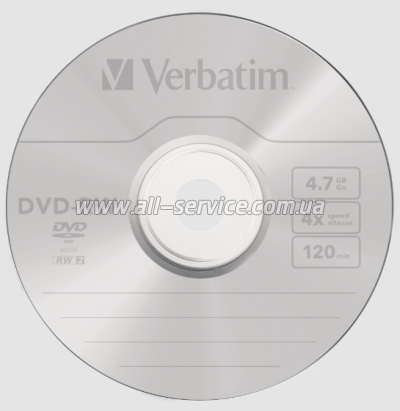 ���� DVD-RW Verbatim Speed Jewel Case 4x 4.7GB (43285)