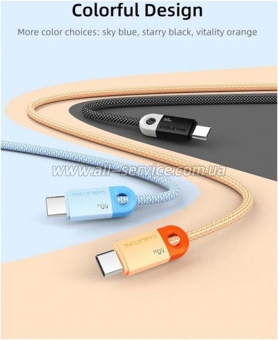 ���� ������ USB-C to USB-C 1.0m PD60W Cabletime (CA915743)