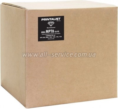 Тонер PRINTALIST HP LJ 1010/ M1005/ P2035 универсальный мешок 10кг (MPT8-10-PL) Тонер PRINTALIST HP LJ 1010/ M1005/ P2035 универсальный мешок 10кг (MPT8-10-PL)