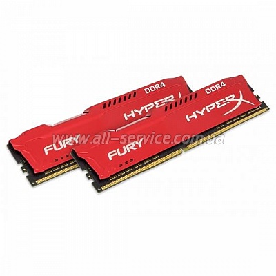 ������ 16GB Kingston HyperX Fury 8GBx2 KIT DDR4 3200 Red (HX432C18FR2K2/16)