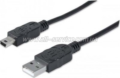 ���� ������ USB 2.0 AM to Mini 5P 1.8m Manhattan (333375)
