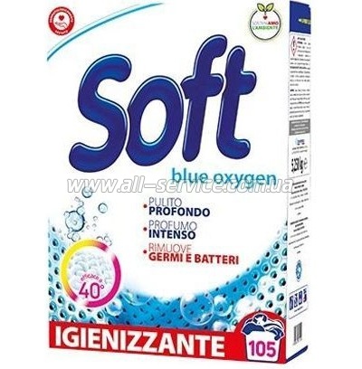 Стиральный порошок Soft Blue Oxygen Универсальный с активным кислородом 5.25 кг (8003640011506) Стиральный порошок Soft Blue Oxygen Универсальный с активным кислородом 5.25 кг (8003640011506)