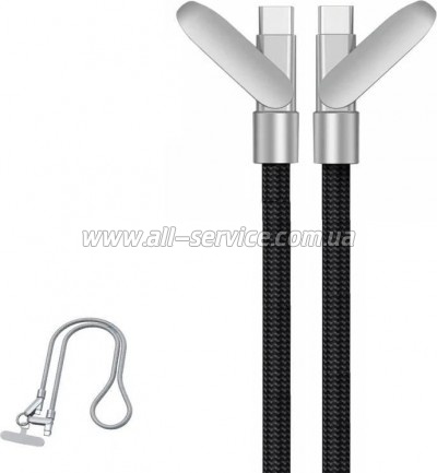 ���� ������ USB-C to USB-C 1.2m PD3.1 100W braided gray XoKo (XK-SC-HLD-200-GR)