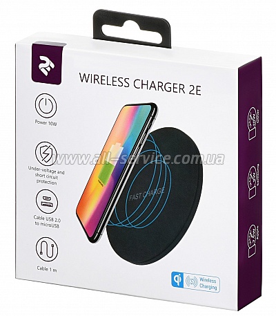   2E Slim Charging Pad, 10W, grey (2E-WCQ01-01)