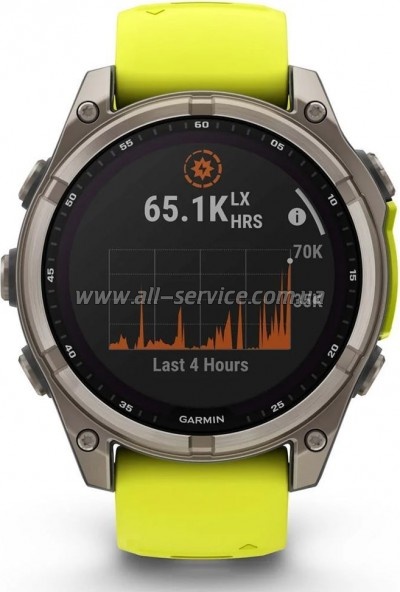 - Garmin fenix 8 47mm,Saph Solar, BareTi/Graphite,AmpYe/GrphBnd (010-02906-21)