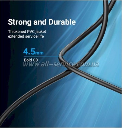 ������ ��� �������� USB 2.0 AM/BM 3.0m 480Mbps PVC black VENTION (COQBI)