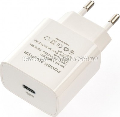 �������� ������� Vinga PD Type-C 20W white (VWCPDC)