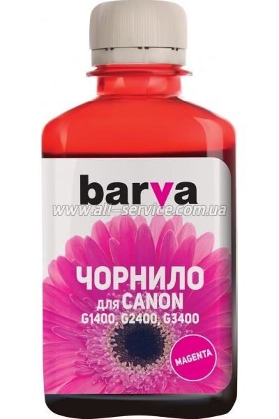 Чернила Barva GI-490 Canon PIXMA G1400 / G2400 / G3400 Magenta 180г (G490-505) Чернила Barva GI-490 Canon PIXMA G1400 / G2400 / G3400 Magenta 180г (G490-505)