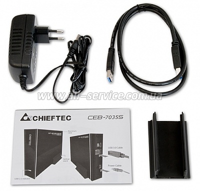   3.5" HDD/ SSD CHIEFTEC External Box CEB-7035S, aluminium/ plastic, USB3.0, RETAIL (CEB-7035S)